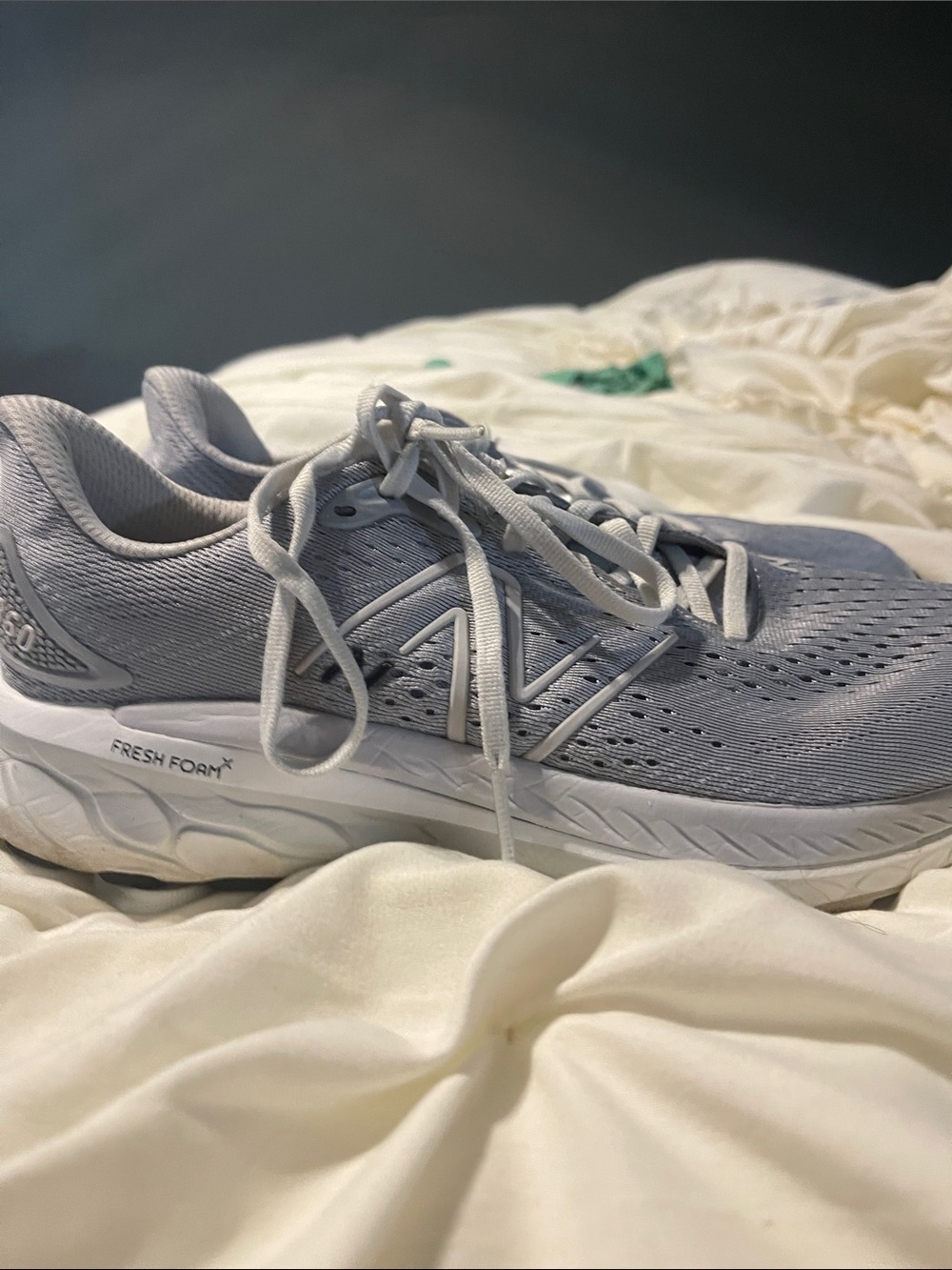 New Balance Women's Light Gray Fresh Foam Running Sneakers